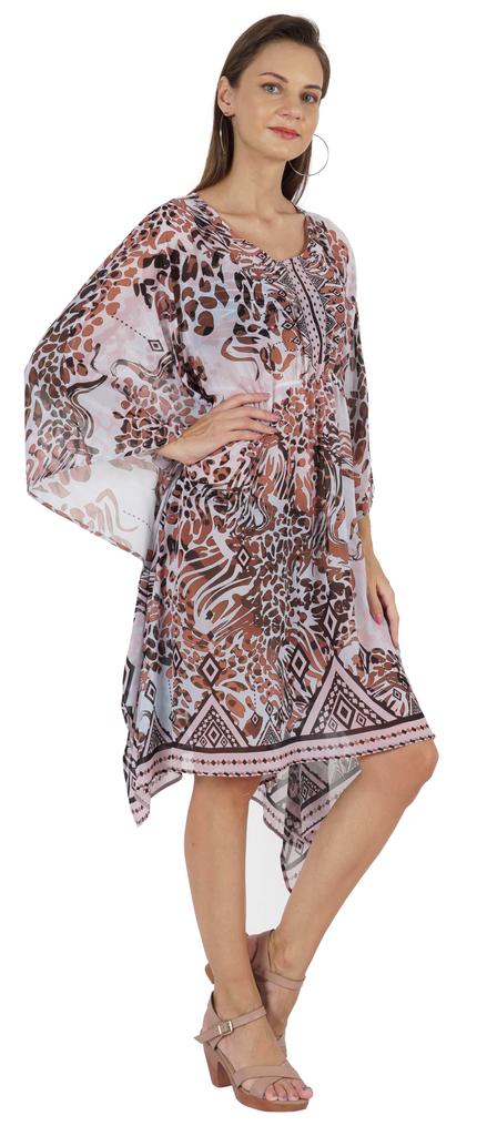 Moomaya Summer Bikini Cover Up Kaftan For Womens Sexy Sheer Swimwear Caftan Beach