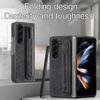 Retro Luxury Skin-Friendly Leather Parttern Phone Case For Samsung Galaxy Z Fold 7 6 5 4 3 Pen Slot Wrist Strap Protection Cover