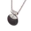 Les Trésors De Lily [J8071] - Silver-black 'Kilimanjaro' Necklace (wood)