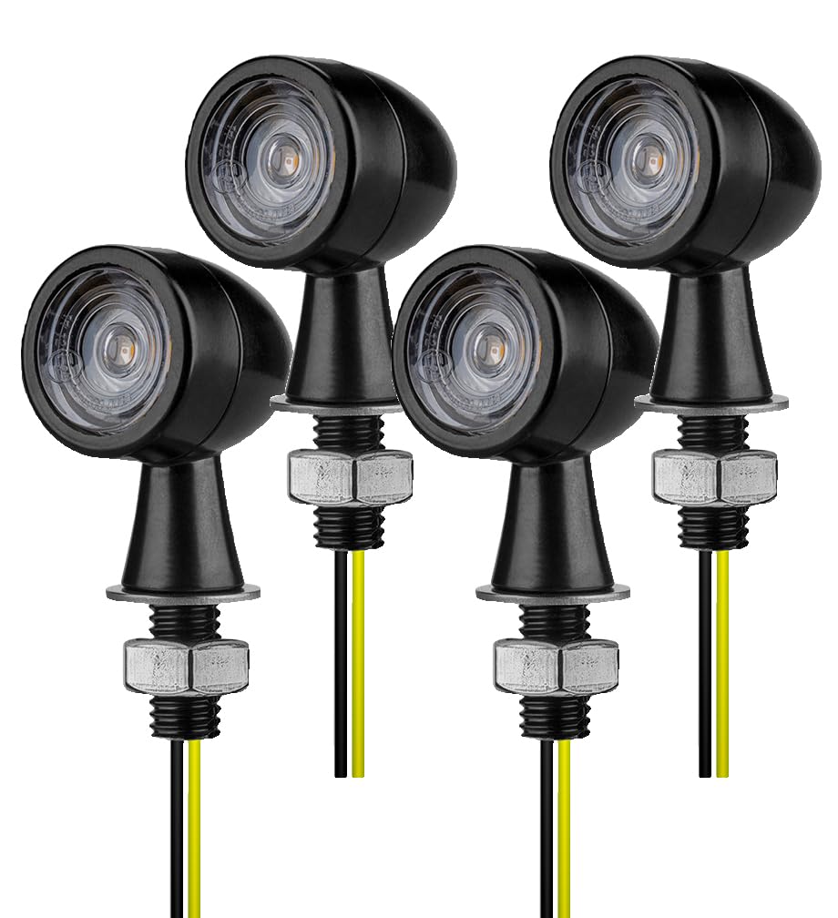 High Brightness LED Turn Signal Set, 4 Pieces, Transparent Lens,