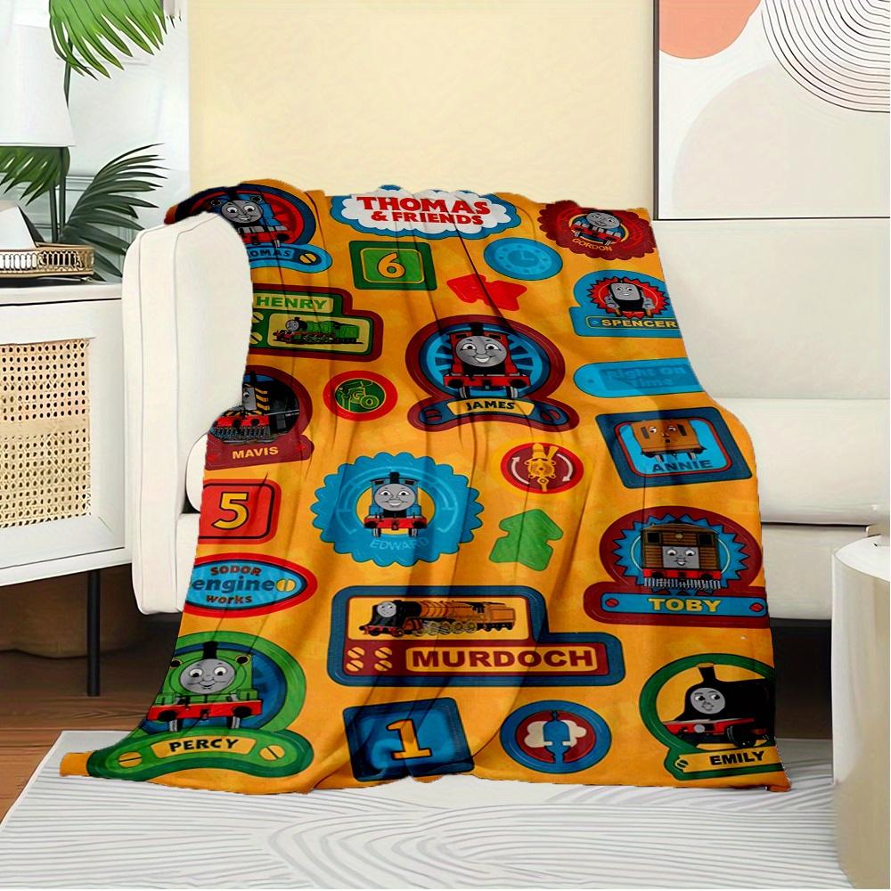 1 stuks Thomas, Friends, Treinen Bedrukt Flanellen Deken, Super Zacht Pluche Beddekking, Vier Seizoenen Dekbed voor Bank, Bed, Kantoor, 41
