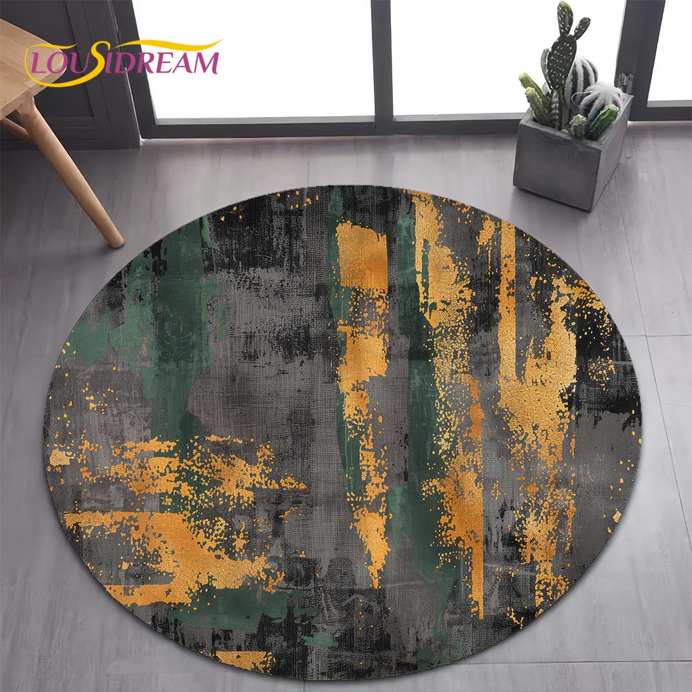 26 Style New Bohemian Abstract Modern Art Geometry Art Round Carpet Rug for Bedroom Living Room Decoration,pet Decor Floor Mat