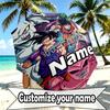 Custom Name Personalized Dragon Ball Z Print Umbrella, Auto Open Close, 8‑Rib Sturdy Frame, Commute Camping Hiking Use, Birthday Gift