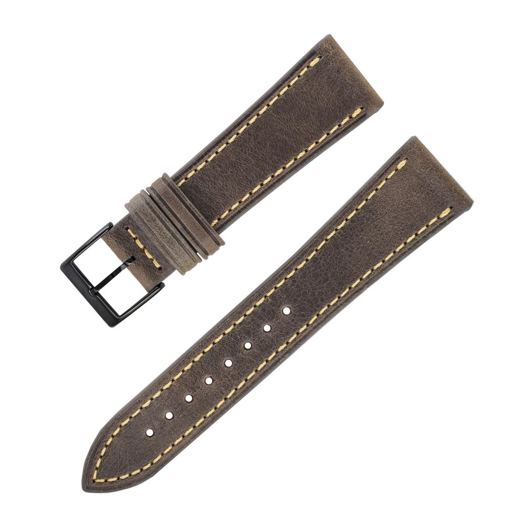 Genuine Cowhide Leather Watch Strap Universal Plain Watch Belt Women Men Smart Watch Band 20mm 24mm