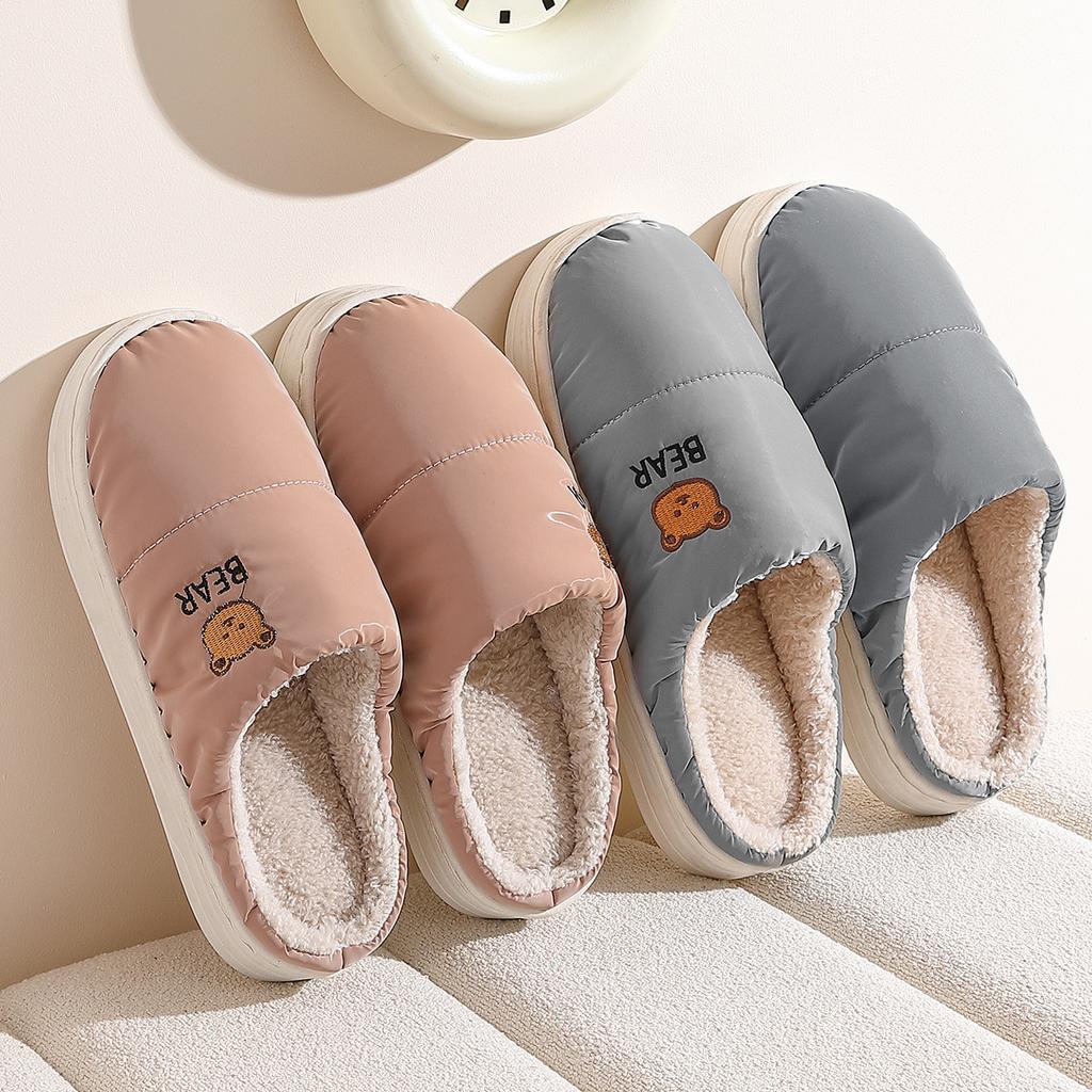 2025 new cotton slippers autumn and winter indoor home non-slip household couple slippers winter warm