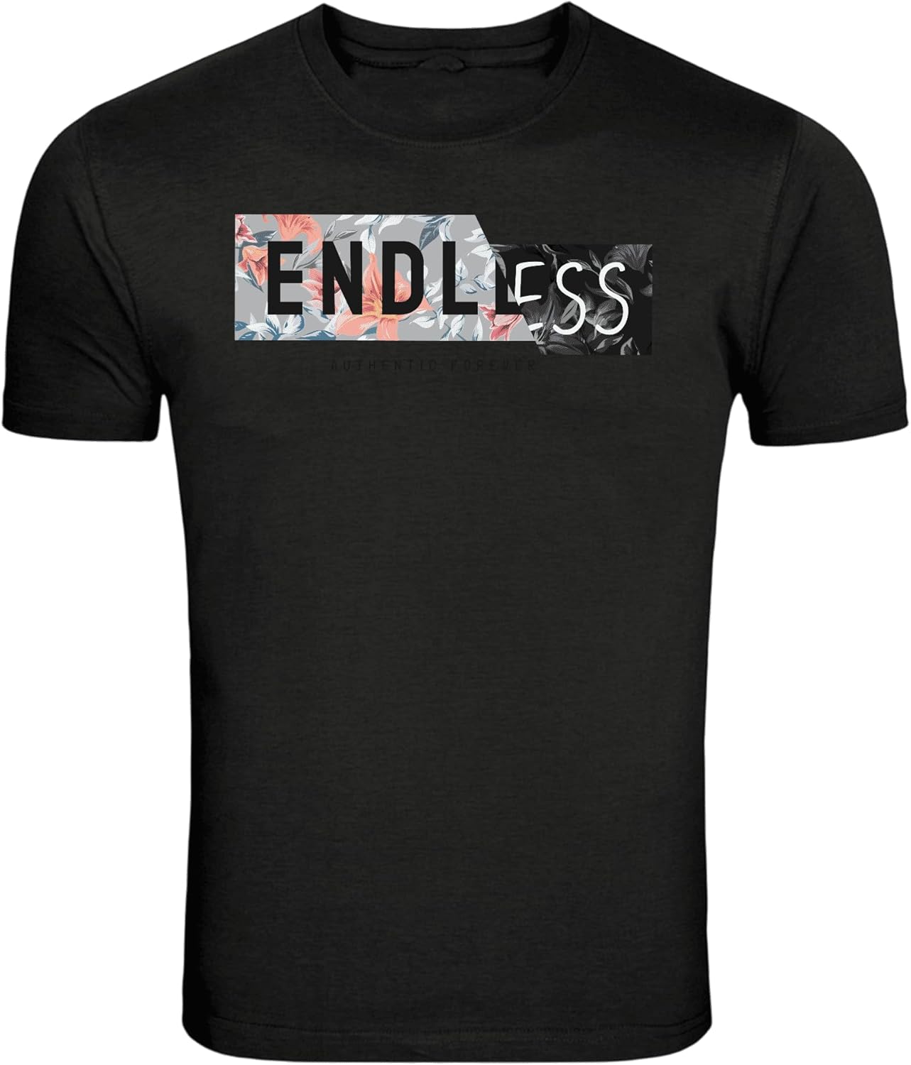 Endless Authentic Forever Floral Typography Graphic Tee S