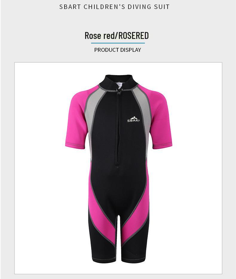 Kids' Sun Protection Long Sleeve One-Piece Swimsuit for Girls & Boys - Quick-Drying Diving Suit