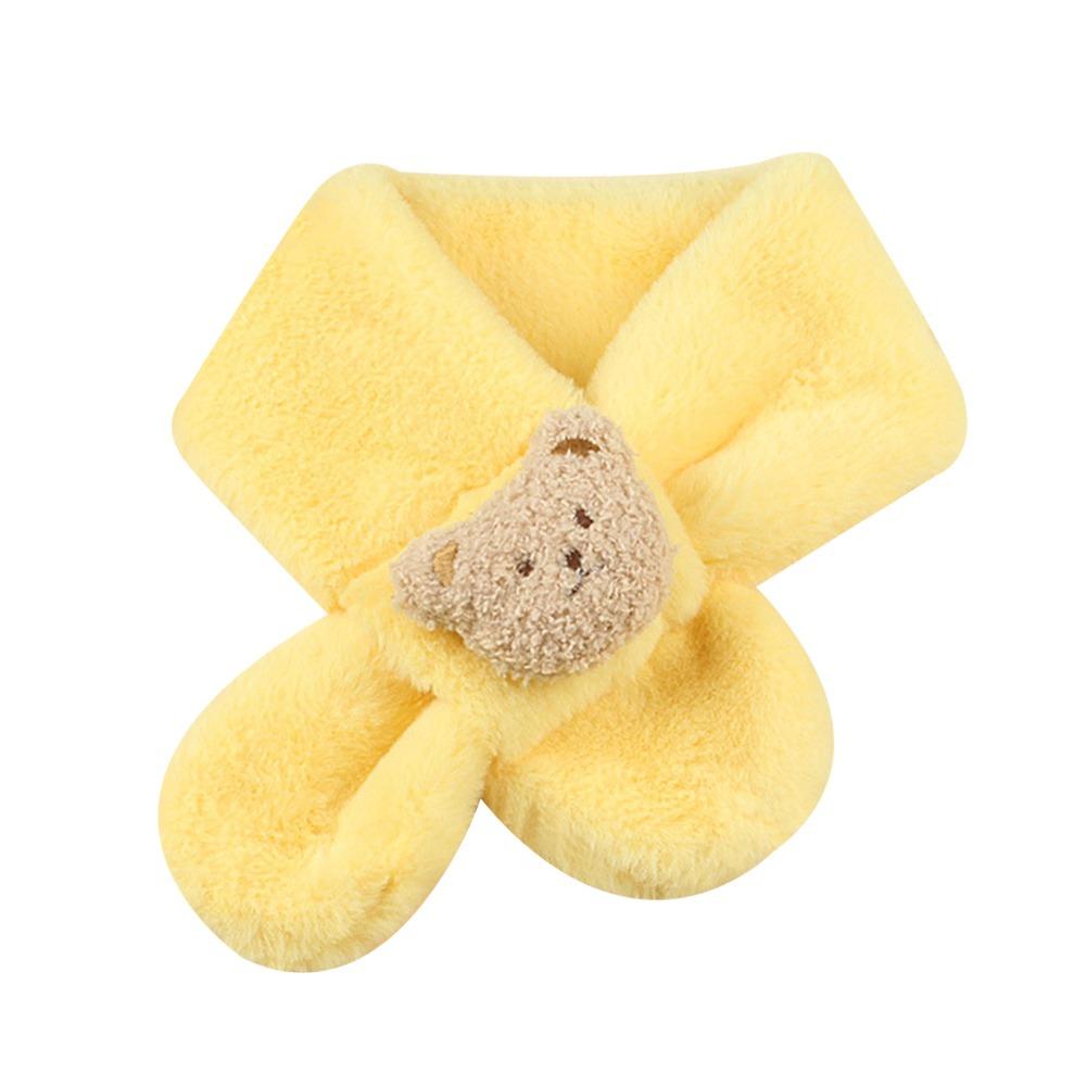 

Plush Kids Winter Scarf Thick Baby Shawls Fashion Plush Scarf Outdoor жовтий