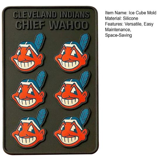 Ice Cube Mold 6-Cavity Silicone Tray Fun Indian Chief Design Beverage Ice Maker for Whiskey Tea Coffee