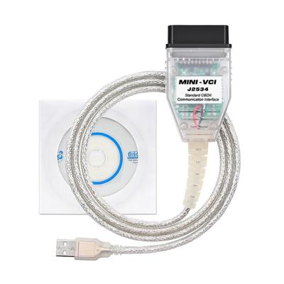 Câble Mini VCI J2534, Connecteur de Câble OBD2 Adaptateur Scanner Compatible avec TISTechstreams V1800.008 Programmation Diagnostic