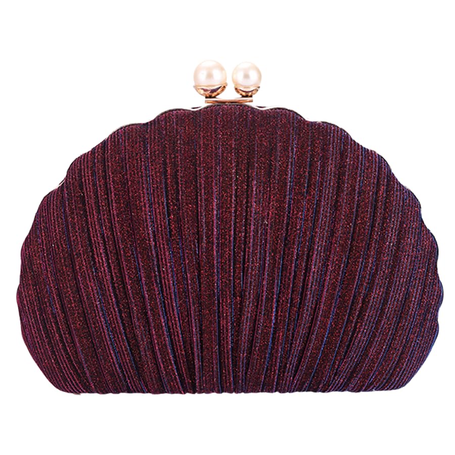 

Кабаре Клатч GRAXIA для Женщин, Вечерняя Сумка, Свадьба, Прием, Гостья, Ракушка, Жемчуг, Блестки, Красный