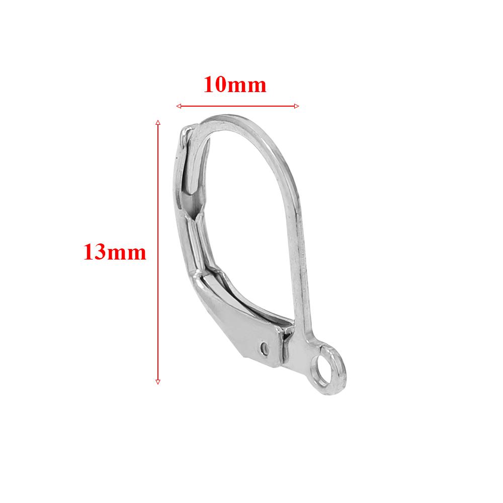 20pcs Stainless Steel 18k Gold Color Round Earwire Hooks Hoop Earrings Findings for DIY Women Earrings Connectors Jewelry Making