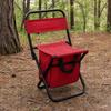 Folding Fishing Chair with Bag, Collapsible Chair with Storage & Backrest, Portable Backrest Stool for Fishing, Hunting, Camping, Travel
