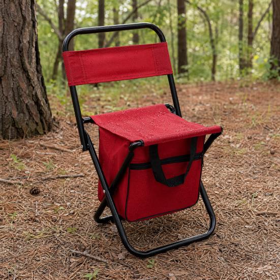Folding Fishing Chair with Bag, Collapsible Chair with Storage & Backrest, Portable Backrest Stool for Fishing, Hunting, Camping, Travel
