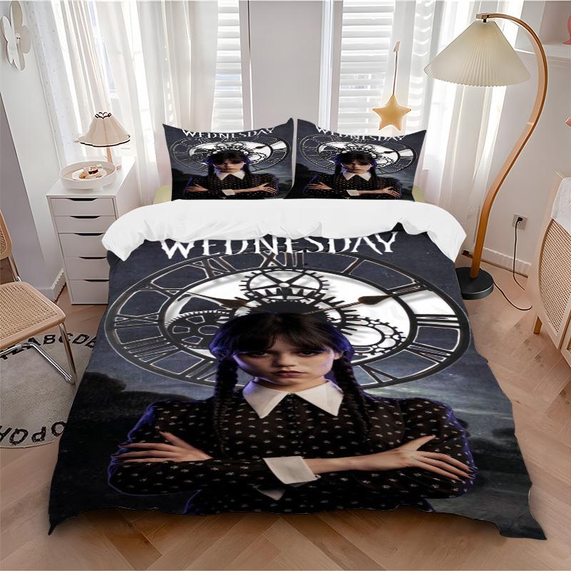 Skull Pattern Dress Bedding Set  Comforter Cover Gift for Bedroom,Includes 1 Cover and 2 Pillowcases, No InsertB250