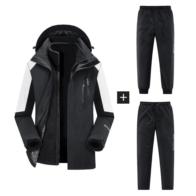 Couple's Ski Set: Men's 3-in-1 Jacket & Women's Plus-Size Waterproof Pants