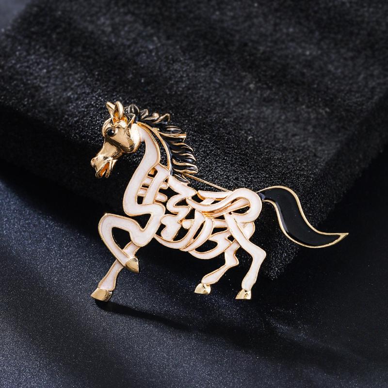 Mode Tierkreiszeichen Pferd Broschen Für Damen Kleidung Mantel Schmuck Accessoires Geschenke