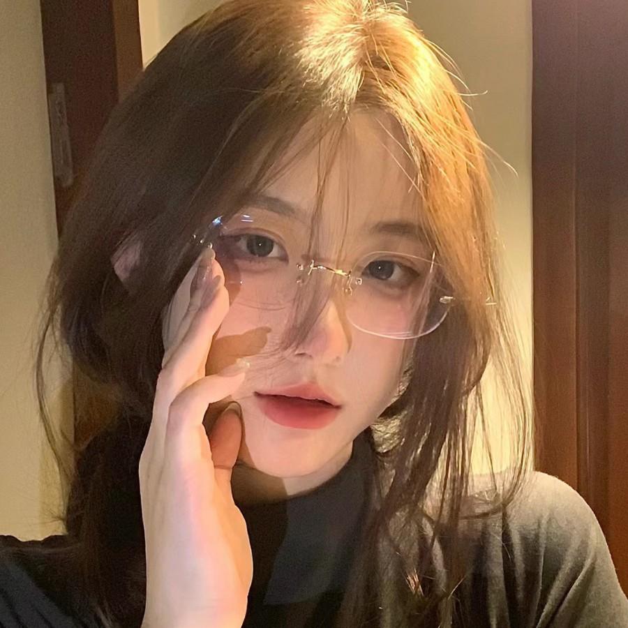 Myopia Glasses Retro Flat Glasses Black Frame Anti-blue Glasses