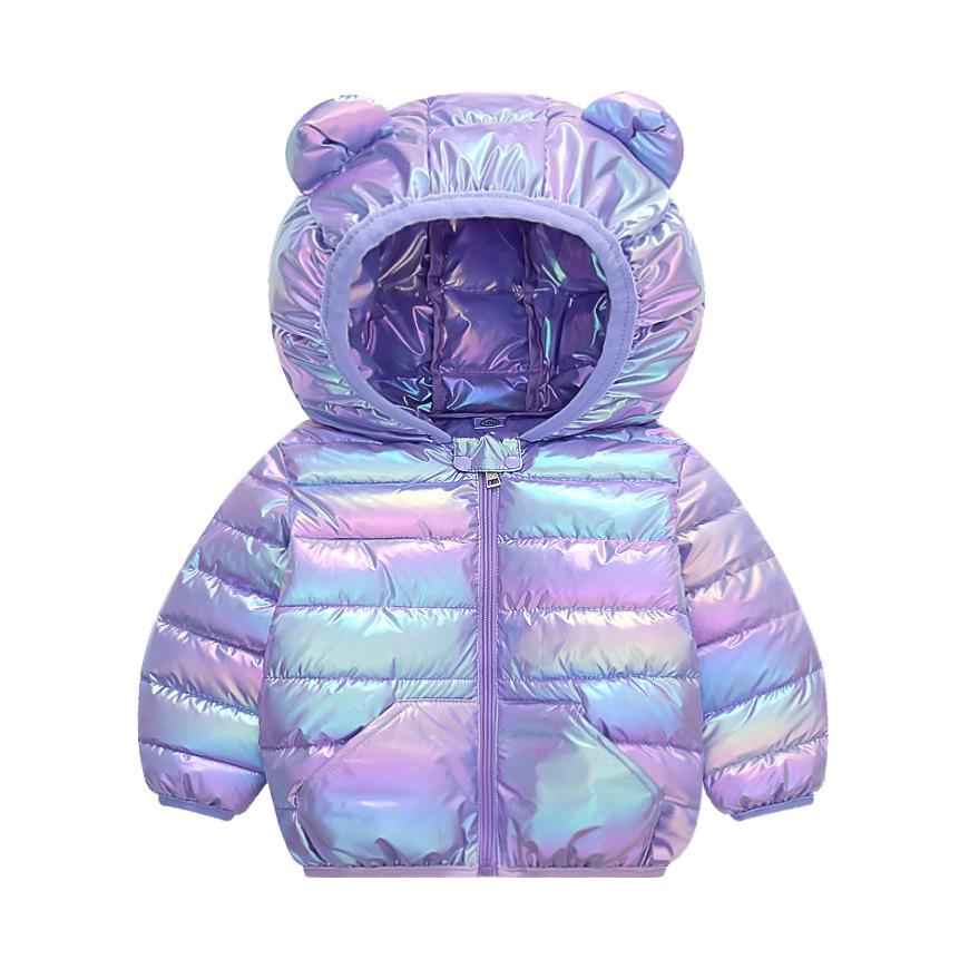 Children Hooded Lightweight Jackets Boys Girls Baby Colorful Warm Jacket Autumn Winter Outdoor Sports Casual Clothes