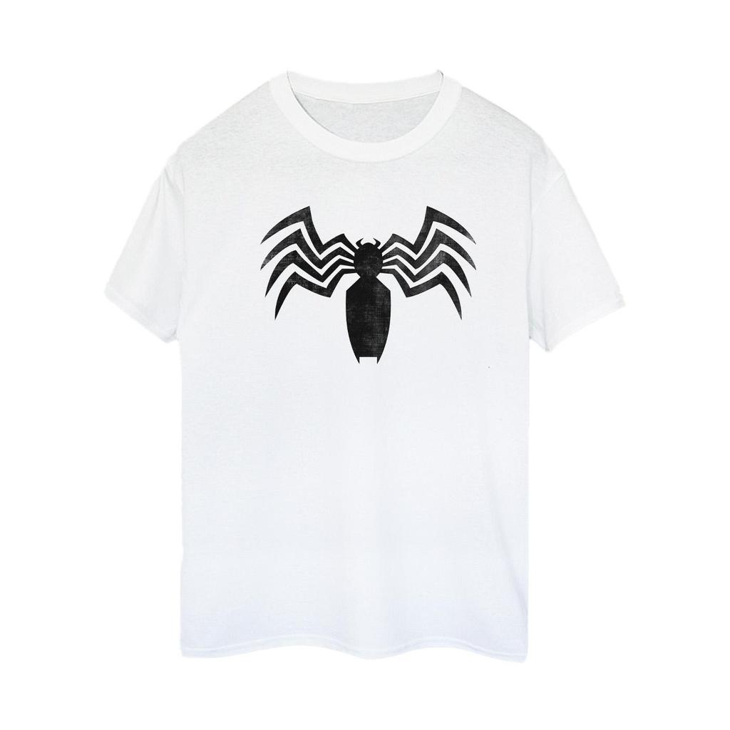 Marvel Womens/Ladies Venom Spider Logo Emblem Cotton Boyfriend T-Shirt