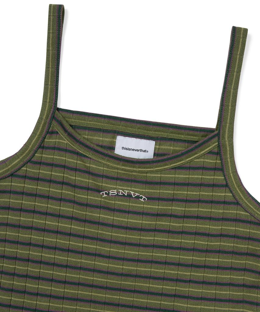 THISISNEVERTHAT Sleeveless Striped W Top Green