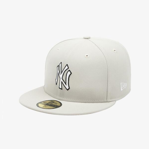 Кепка New Era Mlb New York Yankees Базовая Контурная Fitted Cap Камень Grey/718