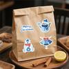 50Pcs/100Pcs Blue Merry Christmas Stickers DIY Fashion Waterproof Doodle Decals Stickers