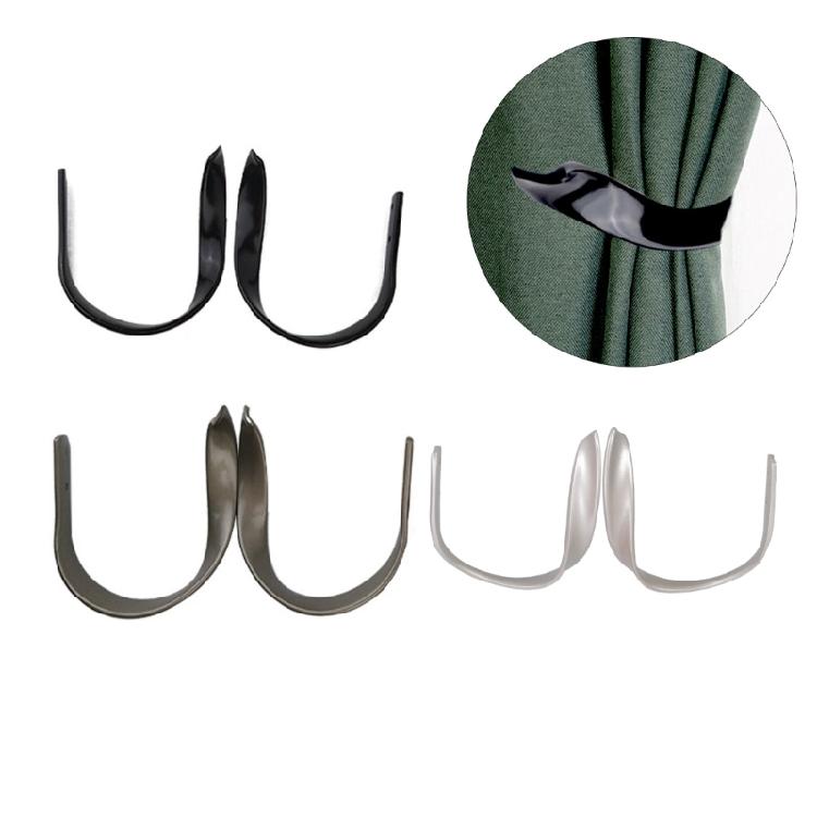 Contemporary Metal Drapery Tiebacks 2 Pack Wall Mounted Curtain Holdbacks Hooks Accessories for Elegant Interior Decors