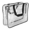 3 Pieces Clear Travel Bags Waterproof Portable Transparent Cosmetic Makeup Bags for Lunch Fitness Swimming Storage Black