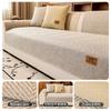 Sofa Cushion Four Seasons Universal Non-Slip Light Luxury High-End Cotton And Linen Sofa Seat Cushion Straight Row Three-Person Dust Cover