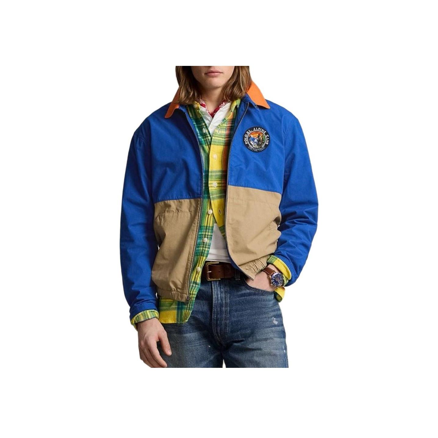 

Polo Ralph Lauren Куртка с длинным рукавом на молнии с карманом и цветным блочным принтом Мужские куртки Синий 710928481-001 L