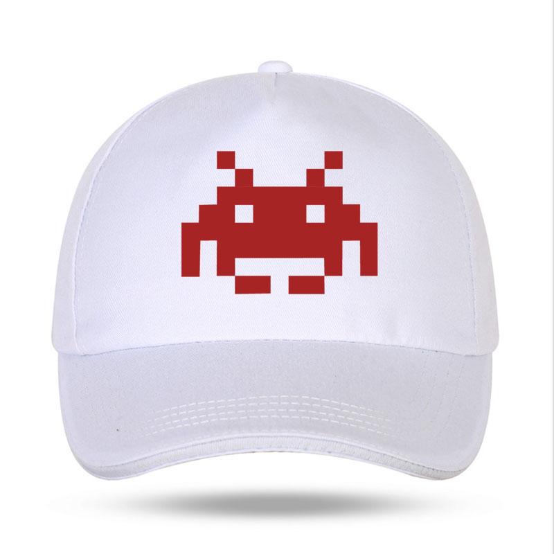 New Summer Fashion SPACE INVADERS Funny Print Baseball Caps for Unisex Women Hip Hop Cotton Trucker Cap Bone Dad Hats