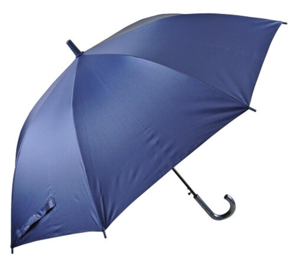 Basic Standard Umbrella for Sun and Rain Jump UV Protection Special Interior Light and Heat Thick Center Fiberglass Solid Navy Kids, 55cm, Umbrella,