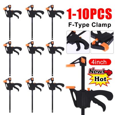 4 Inch F Type Quick Grip Clamp Heavy Duty Work Bar F Clamp Ratchet Release Portable Practical Convenient  Carpenter Tool