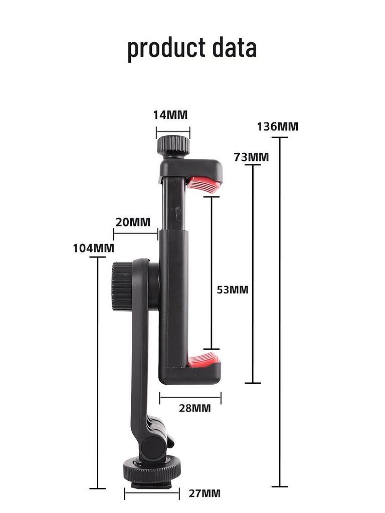 Mehrwinkel-Drehbare Kaltfuß-Handyhalterung für DSLR-Kamera und Live-Streaming