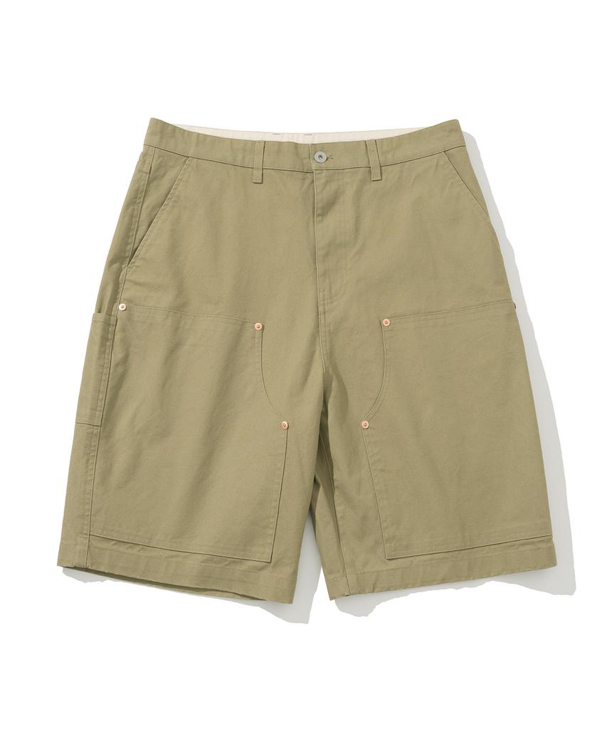 UNIFORM BRIDGE Double Knee Short Pants Khaki Beige