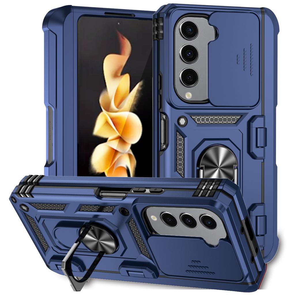 For Samsung Z Fold 5 Magnetic Ring Holder Folding Case for Samsung Galaxy Z Fold 5 Fold5 Zfold5 S Pen Slot Kickstand Covers