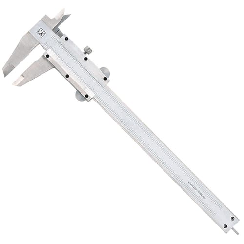 Niigata Seiki SK LR Caliper, 100mm, LR-100, Right-Hand & Left-Handed, Vernier Forward and Reverse Graduations, Depth Bar Included