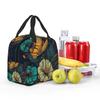 Purple Flower Vintage Pattern Insulated Lunch Bag for Women Kids Portable Food Boxes Thermal Lunch Box Tote