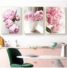 Canvas Painting Elegant Peony Flower Phrase Poster And Print Wall Art Picture For Living Room Home Decoration Nordic Decor No Frame