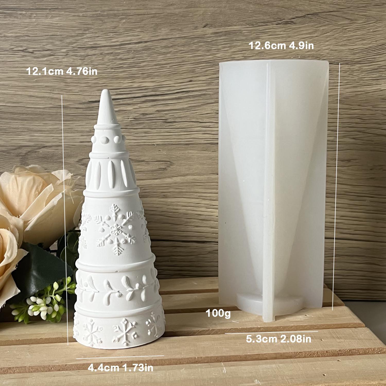 Christmas Snowflake Candle Mold Snowflake Texture  Tree Plaster Ornament Mold Christmas Candle Making Handmade Soap Paste Resin