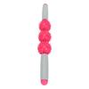 3 Balls Muscle Massage Roller Yoga Stick Body Massage Relaxation Muscle Roller StickRose Red