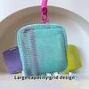 Large Capacity Mesh Storage Bag Breathable Zippered Portable Organizer for Travel Cosmetics Gym Small Items