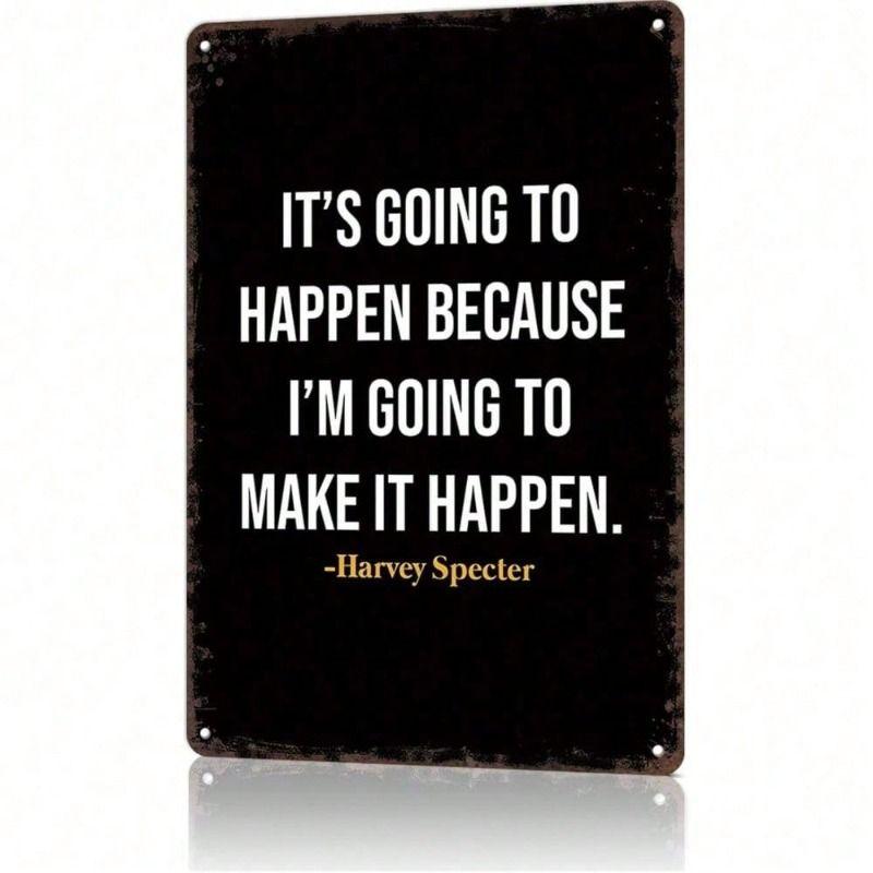 

Metal Wall Art Harvey Specter Quote Retro Aluminum 8x12 Inch Home Bar Garage Gift