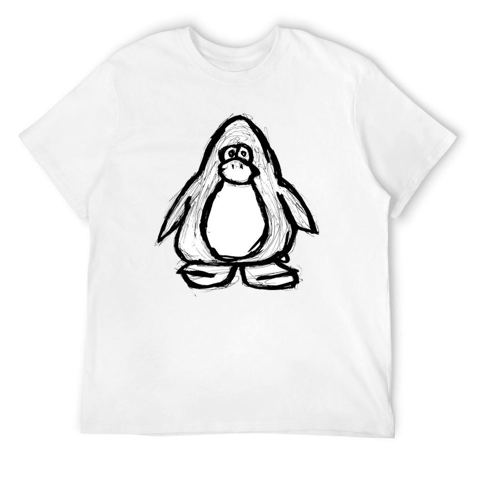 

Dark and Rugged Penguin Club Character Print Tshirt for Unisex A Casual and Comfortable Cotton Streetwear Top 4XL