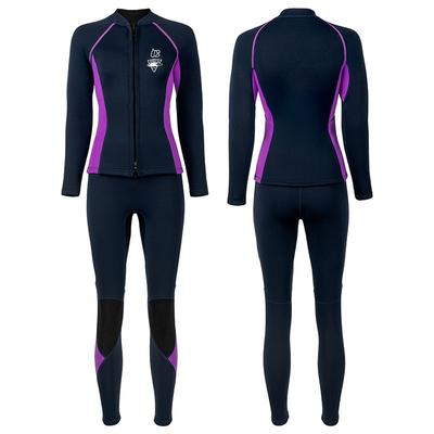 Womens 3mm Neoprene Wetsuit Top Bottom Set Snorkeling Diving Swimming Surfing Warmth Protection