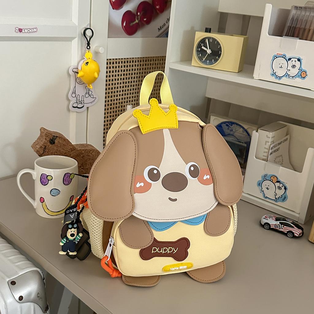 Schoolbag1011 New Cute Puppy Backpack Kindergarten Men's and Women's School Bag Lightweight Ridge Protection Children's School Season Small Backpack