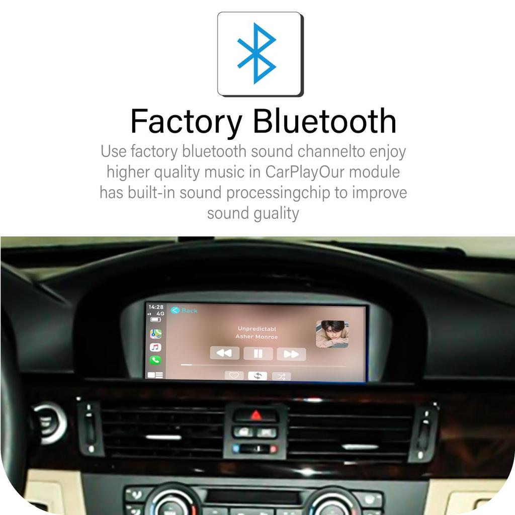 Sinairyu Wireless CarPlay Android Auto Retrofit Kit Mirror-Link Compatible For BMW 1 3 5 6 Series X5 E70 X6 with CCC System