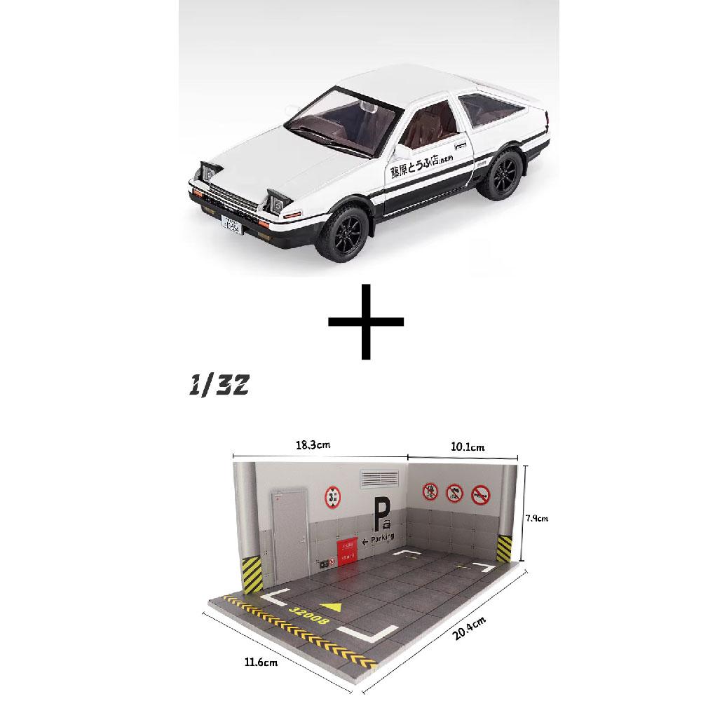 Scale 1:30 AE86 Toy Car Model Diecast Alloy Pull Back Doors Opened Metal Body Simulation Vehicles Toys Gifts for Children