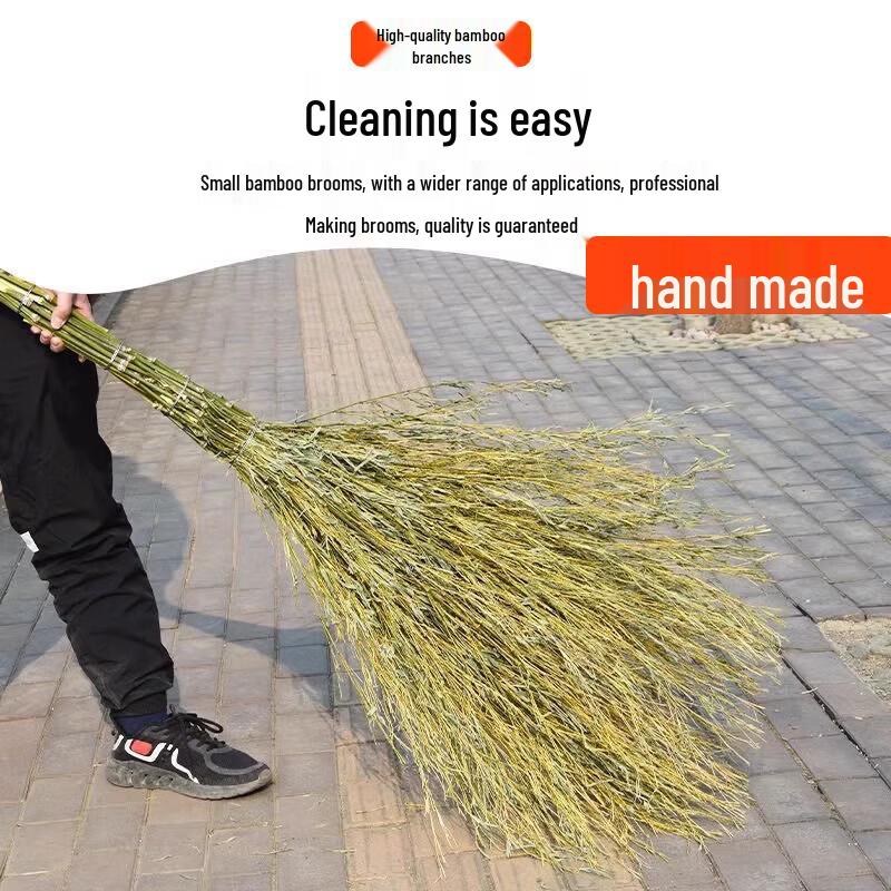 Outdoor Heavy-Duty Bamboo Broom